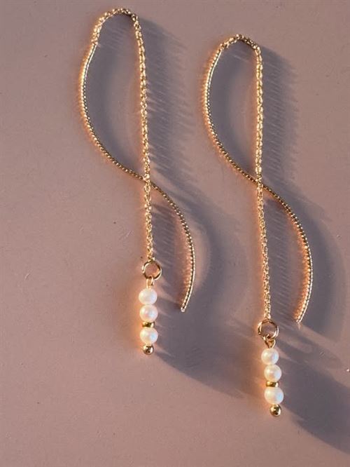 FRIIHOF SIIG ØRERINGE,  EARRING, GULDBELAGT